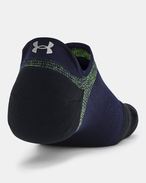 Unisex UA Iso-Chill ArmourDry™ No Show Tab Socks in Blue image number 2
